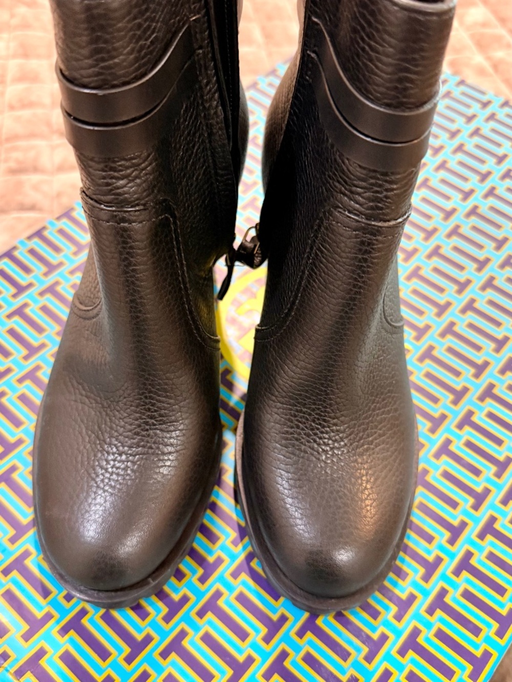 Tory Burch Black leather boots